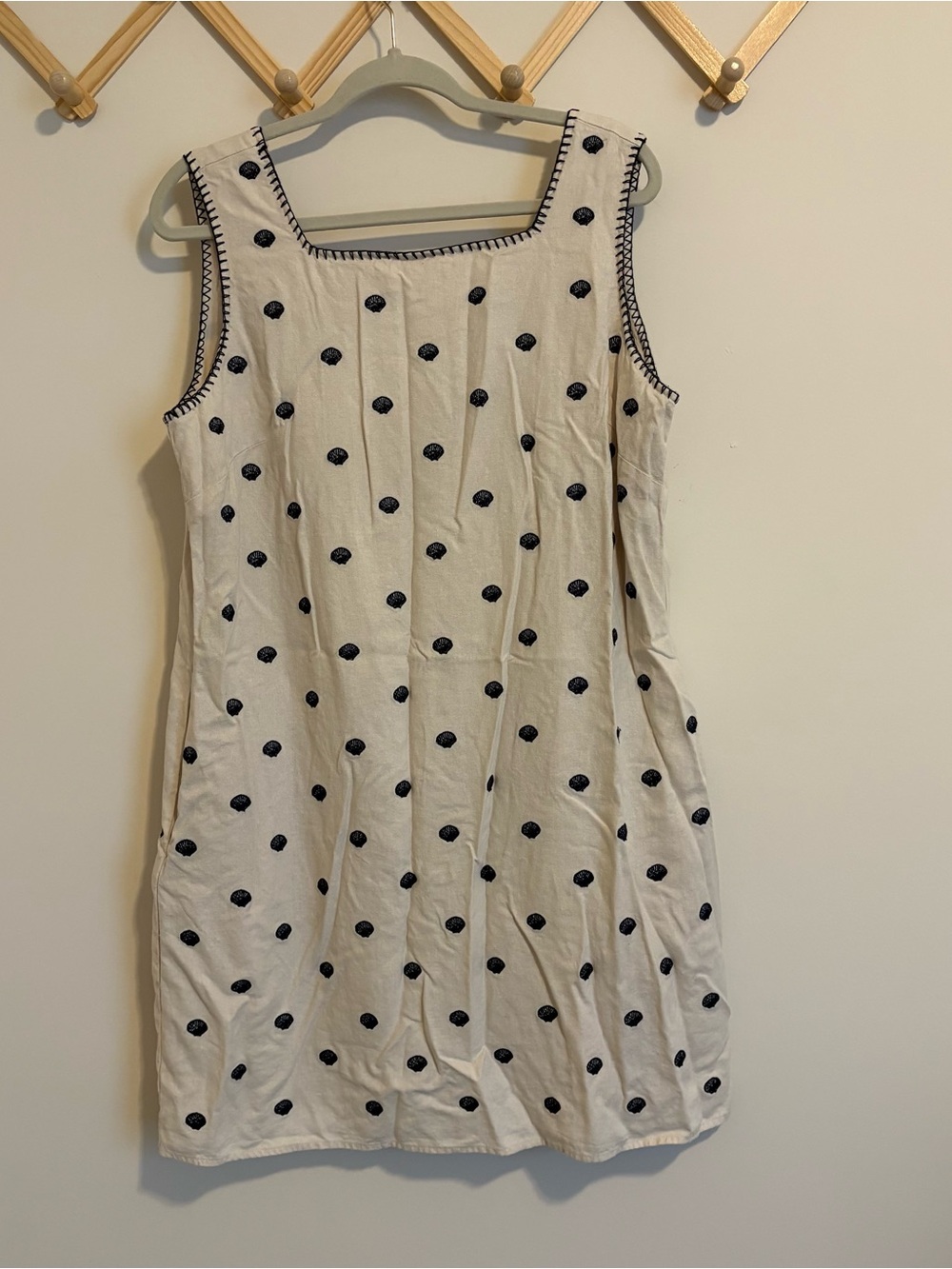 Cynthia Rowley Linen Blend Seashell Pattern Dress size Large